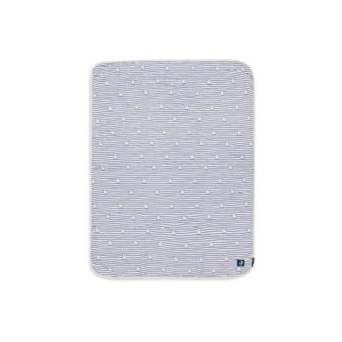 Jollein Deken Hydrofiel Wieg 75x100cm Miffy Stripe Navy Babydeken Blauw