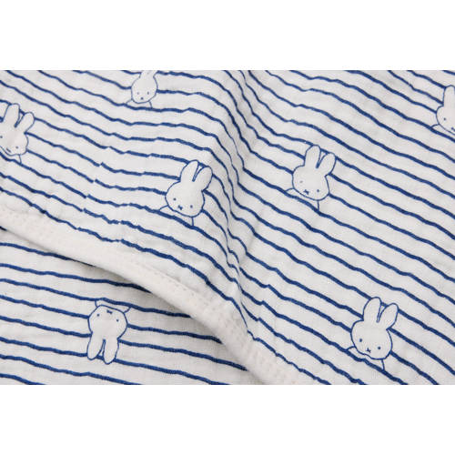 Jollein Deken Hydrofiel Wieg 75x100cm Miffy Stripe Navy Babydeken Blauw