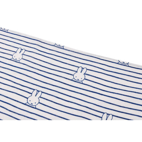 Jollein hydrofiele doek small Miffy Stripe Navy set van 3 Hydrofiele luiers Blauw