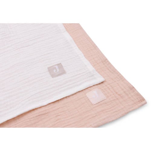 Jollein hydrofiele doek Wild Rose Ivory Large set van 2 Hydrofiele luiers Roze