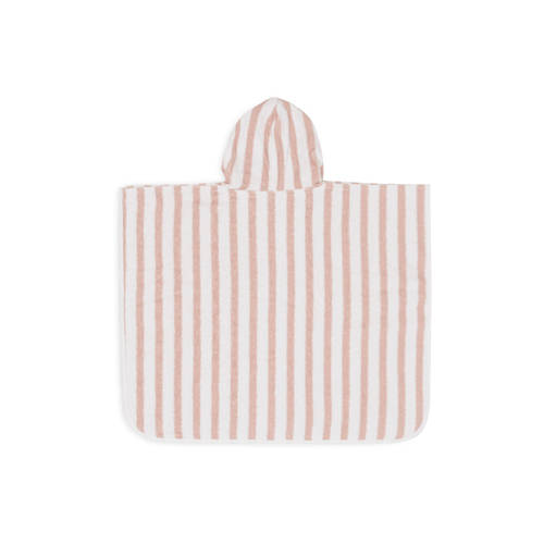 Jollein badponcho Stripe Terry Wild Rose Handdoek badcape Multi Effen