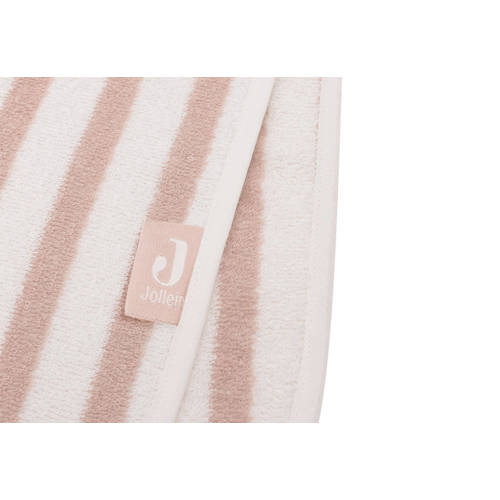 Jollein badponcho Stripe Terry Wild Rose Handdoek badcape Multi Effen