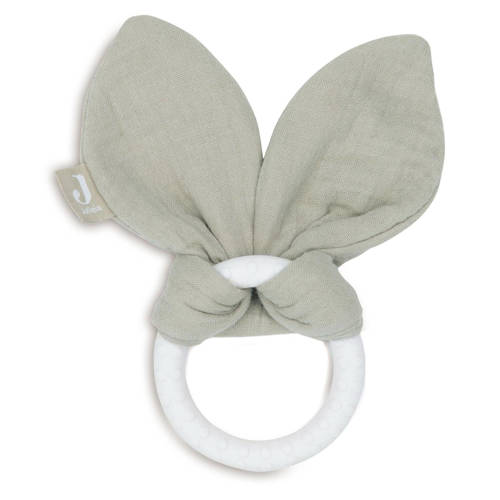 Jollein siliconen bijtring Bunny Ears Olive Green Groen afbeelding