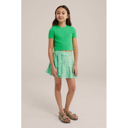 WE Fashion rok cactus Groen Meisjes Polyester Bloemen 158 164
