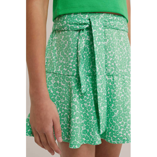 WE Fashion rok cactus Groen Meisjes Polyester Bloemen 158 164