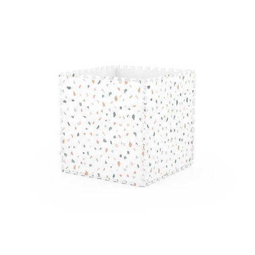 Play&Go EEVAA 2-in-1 omkeerbare puzzel speelmat en opbergdoos Alphabet Terrazzo (180x180cm 9 tegels) Speelkleed