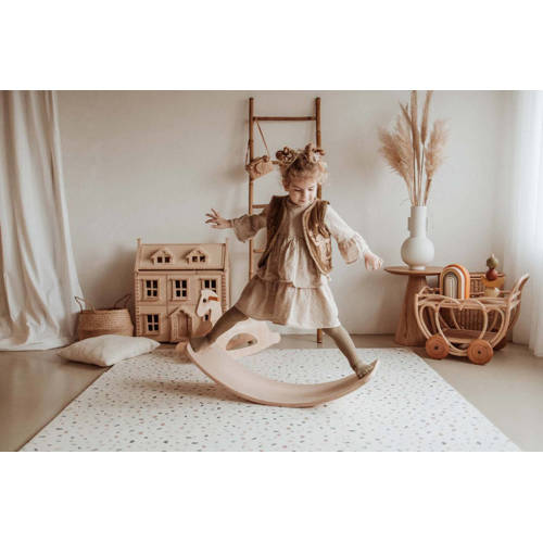 Play&Go EEVAA 2-in-1 omkeerbare puzzel speelmat en opbergdoos Alphabet Terrazzo (180x180cm 9 tegels) Speelkleed