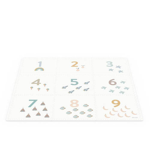 Play&Go EEVAA 2-in-1 omkeerbare puzzel speelmat en opbergdoos Numbers Dots (180x180cm 9 tegels) Speelkleed