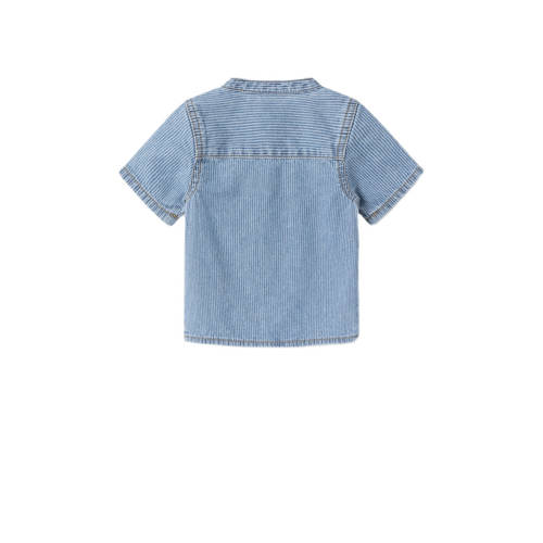 name it BABY gestreept denim overhemd NBMLEO blauw wit Streep 68