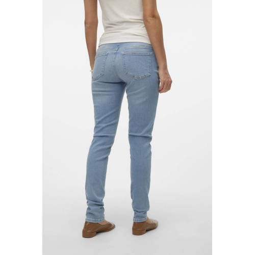 Mamalicious zwangerschaps skinny jeans MLOLIVIA light blue denim Effen 32-32