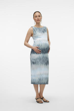tie-dye zwangerschapsjurk MLNINA blauw/beige