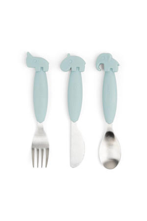 Easy-grip bestekset Deer friends - Blauw