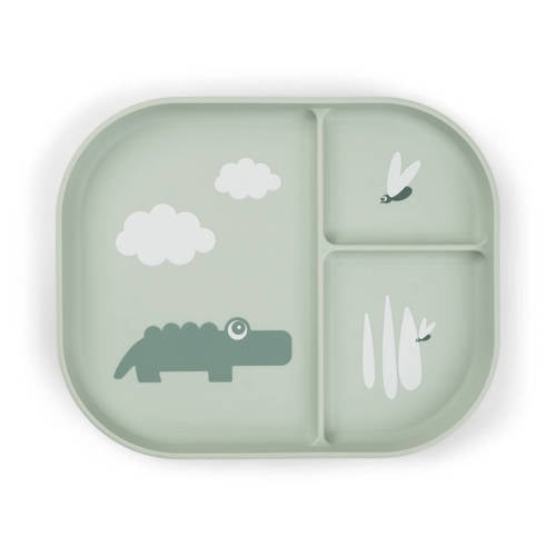 Done by Deer Foodie compartment plate Croco Green Bord