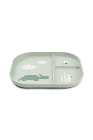 Foodie compartment plate Croco Green