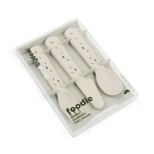 Done by Deer Foodie cutlery set Confetti Sand Bestek