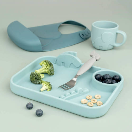 Done by Deer Easy-grip cutlery set Deer friends Grey Bestek