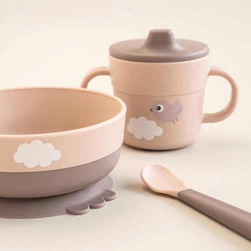 Done by Deer Foodie first meal set Happy clouds Powder Serviesset