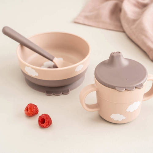Done by Deer Foodie first meal set Happy clouds Powder Serviesset
