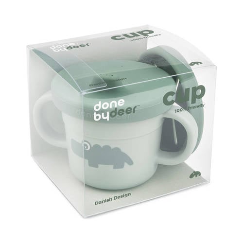 Done by Deer Foodie spout snack cup Croco Green Tuitbeker