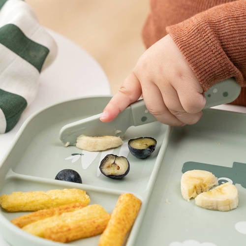 Done by Deer Foodie cutlery set Happy dots Green Bestek