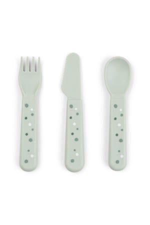 Foodie bestekset Happy dots - Groen