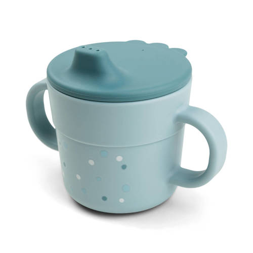 Done by Deer Foodie spout cup Happy dots Blue Tuitbeker