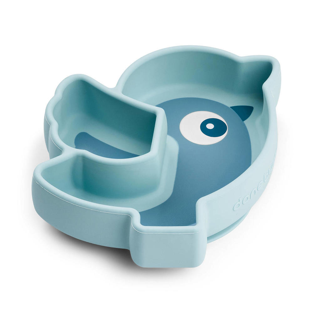 Done by Deer Siliconen Stick&Stay snack bord Birdee - Blauw