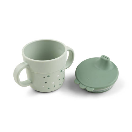 Done by Deer Foodie spout cup Happy dots Green Tuitbeker