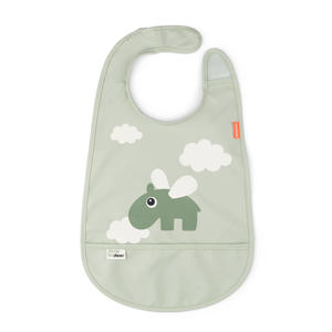 Waterdichte slabbetje Happy clouds - Groen