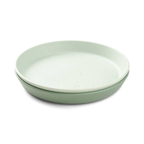 Done by Deer Kiddish plate 2-pack Elphee Green Bord