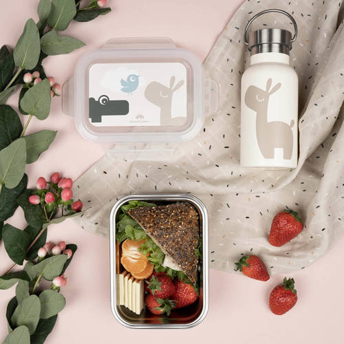 Done by Deer Metal lunch box Lalee Croco Sand Broodtrommel
