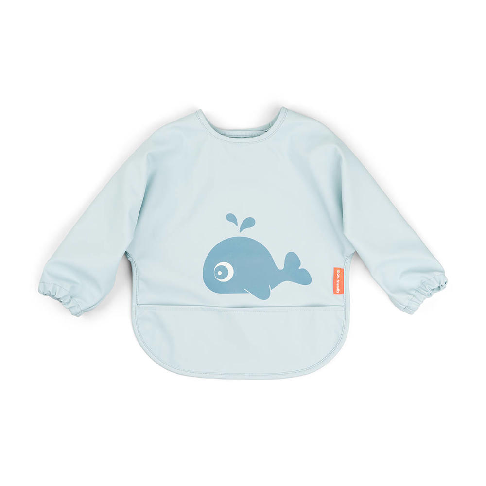 Done by Deer slabbetje met mouwen Wally - Blauw