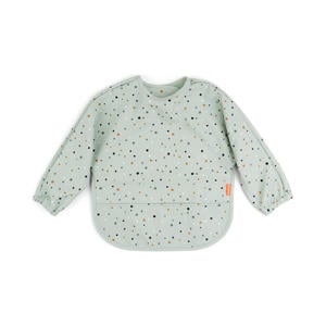 slabbetje met mouwen Happy dots - Groen