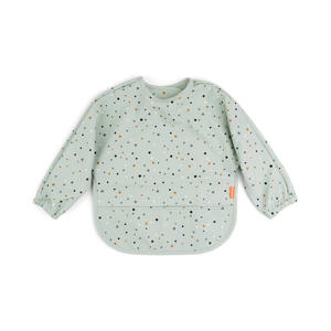slabbetje met mouwen Happy dots - Groen