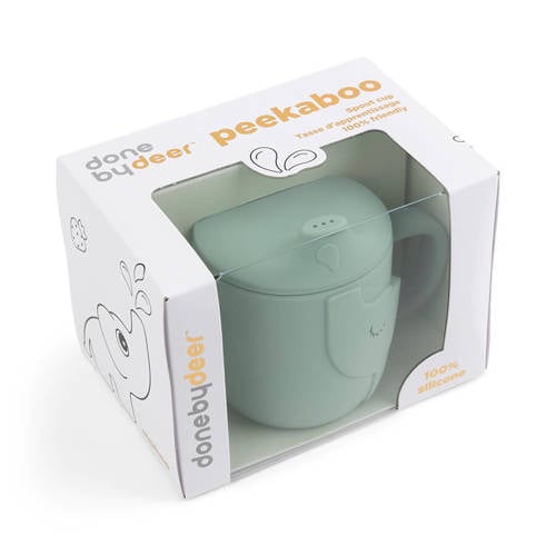 Done by Deer Peekaboo spout cup Elphee Green Tuitbeker