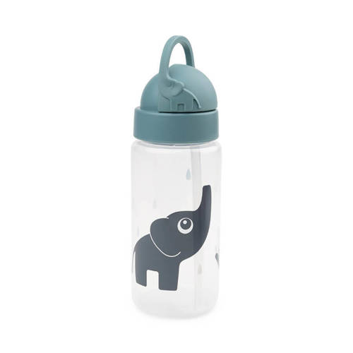 Done by Deer Straw bottle Elphee Blue Rietjesbeker