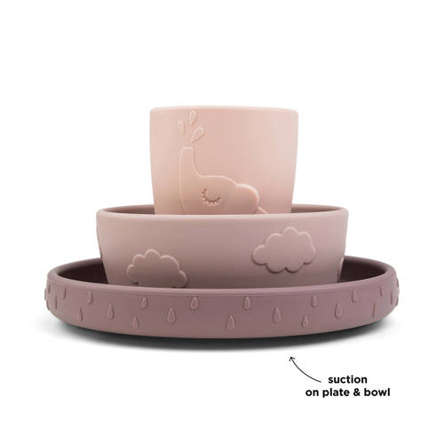 Done by Deer Stick&Stay dinner set Deer friends Powder Serviesset