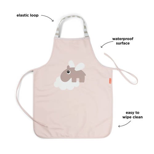 Done by Deer Waterproof kids apron Happy clouds Powder Knutselproduct