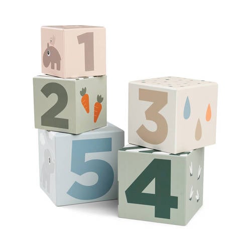 Done by Deer stapelkubussen Deer Friends (set van 5) Stapelblokken afbeelding