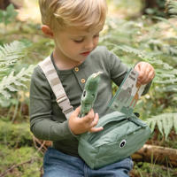 thumbnail: Done by Deer Quilted cross-over kids bag Croco Powder