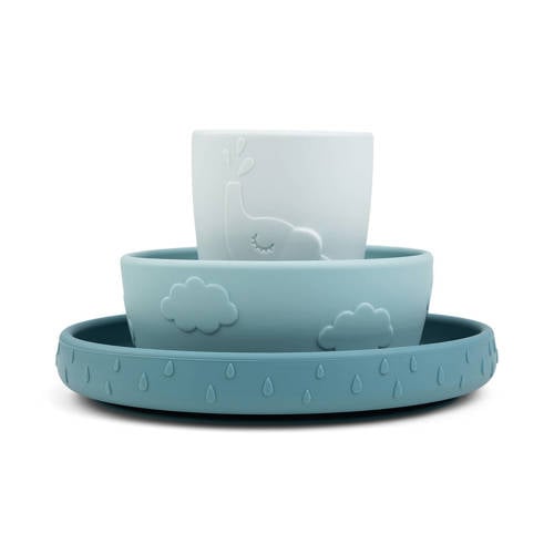 Done by Deer Stick&Stay dinner set Deer friends Blue Serviesset