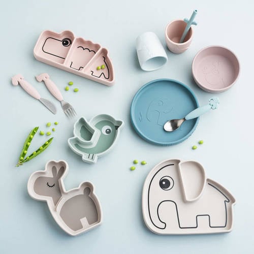 Done by Deer Stick&Stay dinner set Deer friends Blue Serviesset