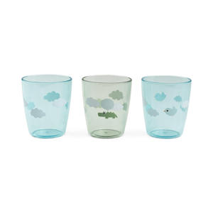 Yummy miniglas Happy clouds (set van 3) - Groen