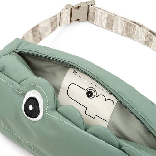 Done by Deer Quilted cross-over kids bag Croco Green Tas Jongens Meisjes Polyester