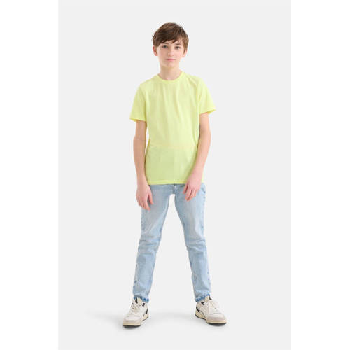 Shoeby T-shirt met printopdruk geel Jongens Katoen Ronde hals Printopdruk 110 116