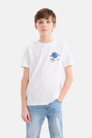 thumbnail: Shoeby T-shirt met backprint wit