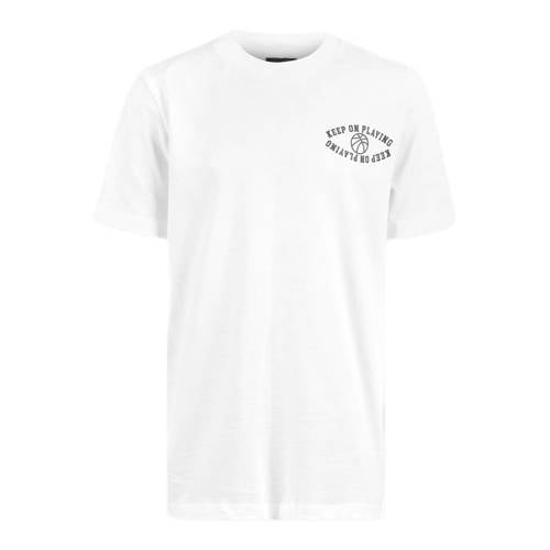 Shoeby T-shirt met backprint wit Jongens Katoen Ronde hals Backprint - 110/116