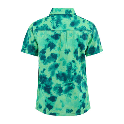 Shoeby overhemd met all over print groen Jongens Katoen Button down All over print 98 104
