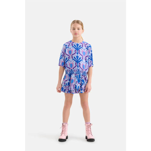 Shoeby top met all over print blauw Meisjes Viscose Ronde hals All over print 110 116