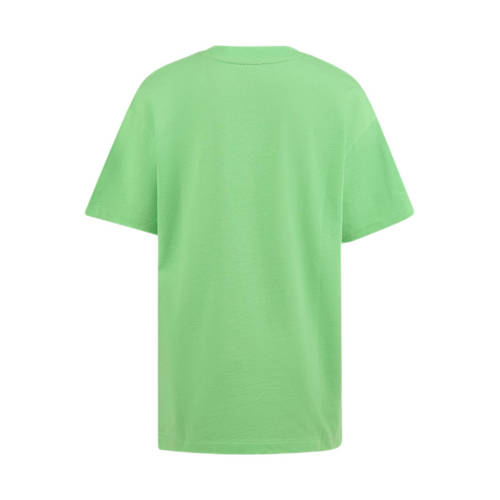 Shoeby T-shirt met backprint groen Jongens Katoen Ronde hals Backprint 98 104